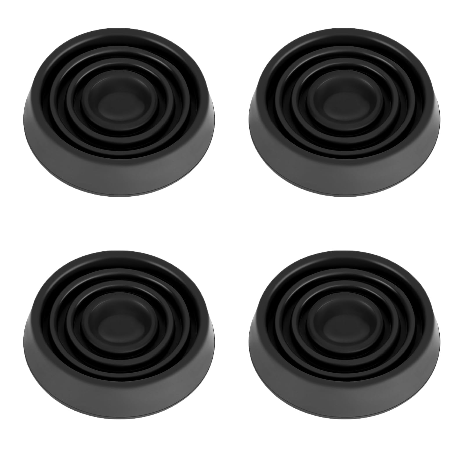 Photo 1 of Furniture Coasters, 1.5X1.5 Rubber Caster Cups Non Slip Furniture Pads Non Skid Furnitures Grippers Anti Slide Floor Protector for Bed Couch Table Chair Stoppers - 4 Pack, Black