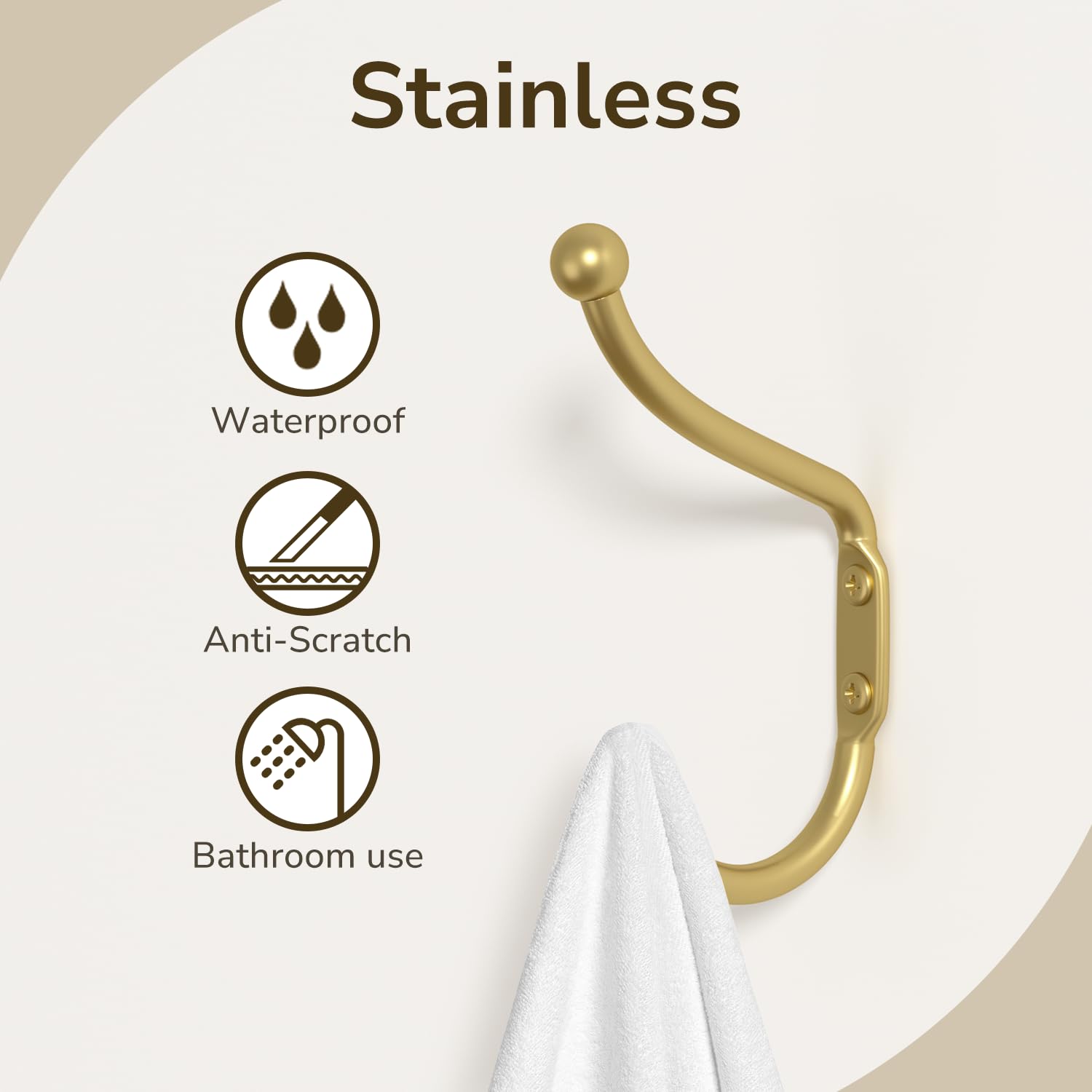 Mua Josmimic Gold Coat Hooks Wall Mount - Wall Hooks for Hanging, Heavy ...