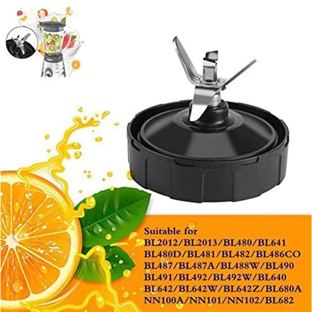 7 Fins Ninja Bullet Blade Ninja Blender Replacement Parts, Ninja Blender Parts for Ninja Blender Auto iQ BL2012 BL480-30 BL490-30 BL642W CT640 NN100 and More