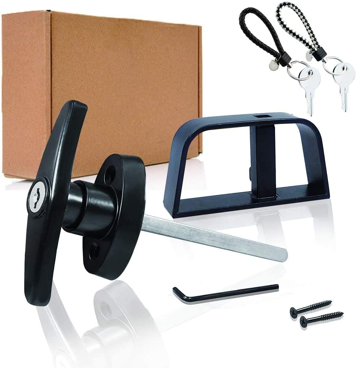 Shed Door THandle Lock Kit Includes 2 Keys, 2