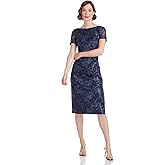 JS Collections Womens Leena Bateau Midi Dress