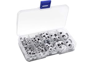 FKEYTO 450Pcs Black Wiggle Googly Eyes with Self-Adhesive, 6mm 8mm 10 mm 12mm 15mm Mixed Packaging,3 Years and up