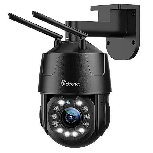 Ctronics 4K 8MP 5X Optical Zoom Security Camera Outdoor WiFi