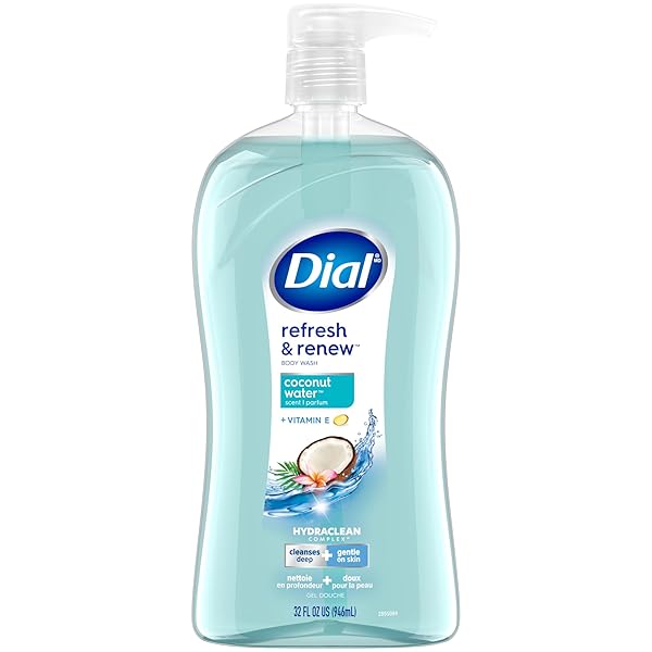 DIAL BODY WASH, REFRESH & RENEW COCONUT WATER, 32 FL OZ