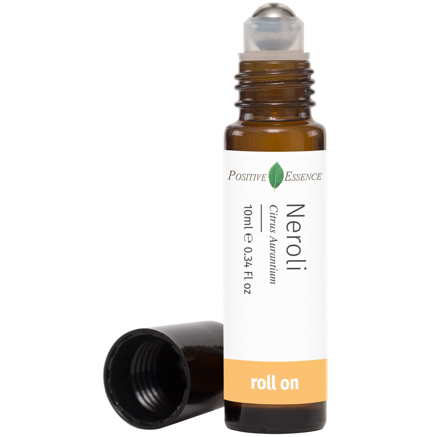 Neroli Essential Oil Roll On, Natural Neroli Essential Oil Roll-On, Pre-Diluted with Jojoba Oil for Skin Care, Travel Size Roller, Leak-Proof Metal Rollerball, Bitter Orange Blossom Derived (10 mL)