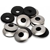 BCP Fasteners 1/4" #14 Stainless Steel EPDM Washers, 100 Pack | Bonded Sealing Neoprene Rubber Washers, A70 Durometer, Ideal for Bolts and Screws (BCP640)
