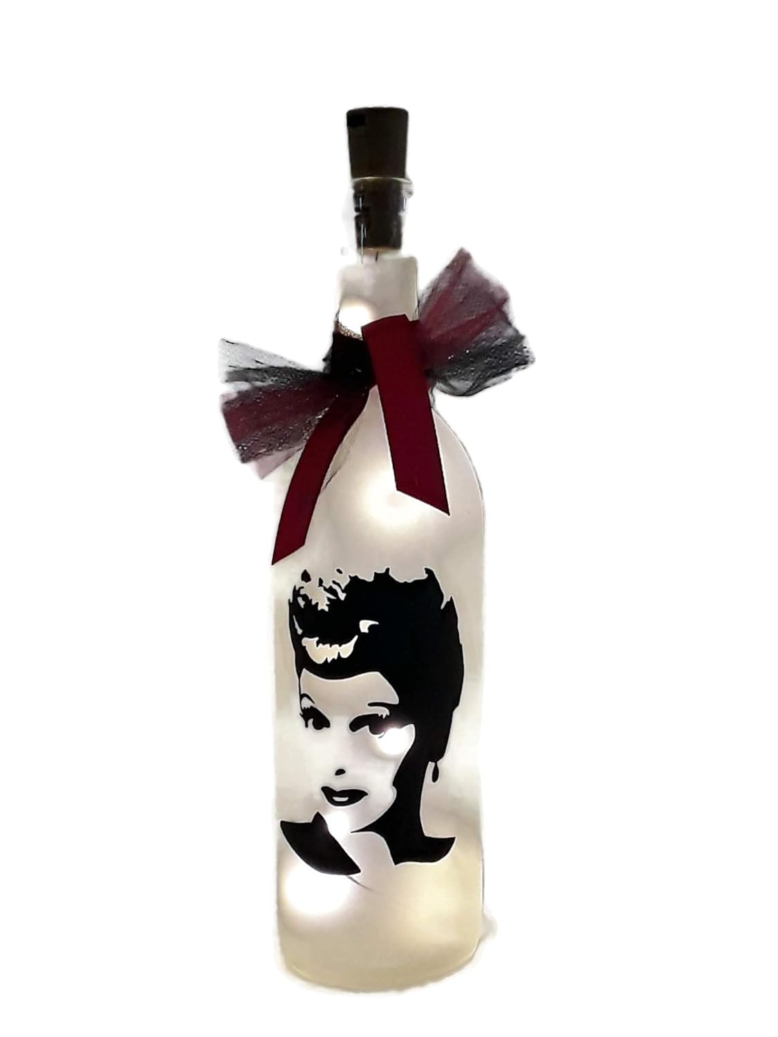 Amazon Com I Love Lucy Lucille Ball Wine Bottle Decoration Gift Glass Handmade