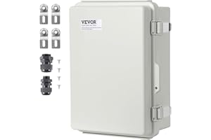 VEVOR Outdoor Electrical Junction Box, 16.93 x 12.99 x 7.09 in, ABS Plastic Electrical Enclosure Box with Hinged Cover Stainl