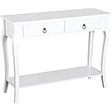 Tocador consola blanco con 3 cajones: Amazon.es: Hogar