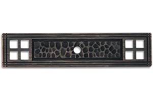Cosmas 25 Pack 10552ORB Oil Rubbed Bronze Hammered Cabinet Knob Backplate Back Plate