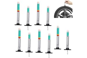 10 Pcs Car Tire Tread Depth Gauge,Tread Depth Gauge in 1/32 inch,Color Coded Metric Measurement Tool for Safe Driving - Accur