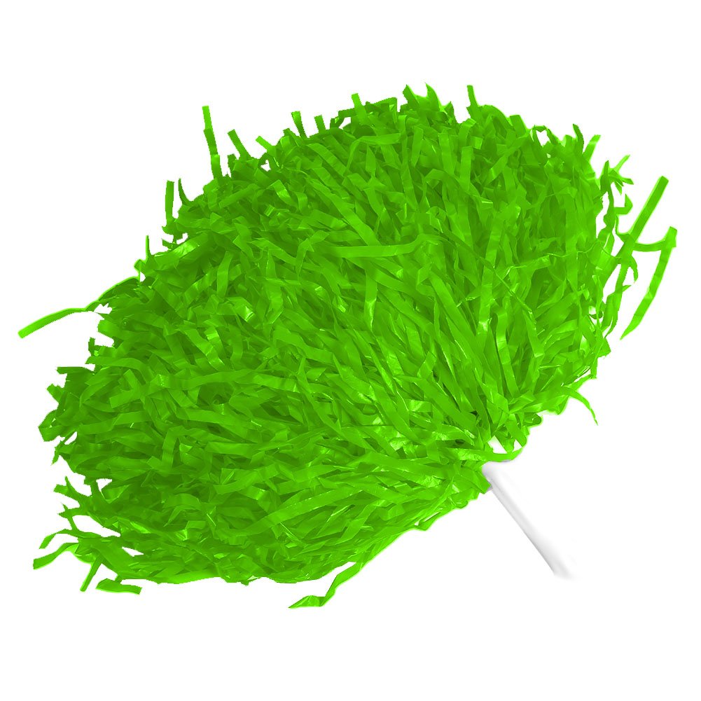 Cheerleading Pom Poms, 6 Pack Cheerleader Cheering Squad Pompoms with Handle for Team Spirit Sports Party Dance Cheering Kids Adults (Green)