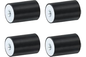 uxcell 4Pcs 20 x 30mm M5 Thread Female Rubber Mounts, Vibration Isolators, Replaces Anti Vibration Pads Flat Silent Block Base Block