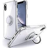 Silverback for iPhone XR Case Clear with Ring Kickstand, Protective Shock -Absorbing Bumper Shockproof Phone Case for iPhone XR -Clear