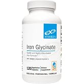 XYMOGEN Iron Glycinate, 120 Capsules | Supports Hemoglobin and Iron Levels, Highly Absorbable Gentle Iron Supplement, Vegetarian, Gluten-Free, and Dairy-Free