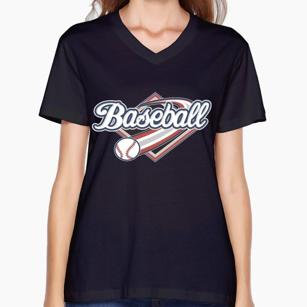Baseball Women VNeck Tee Clothing
