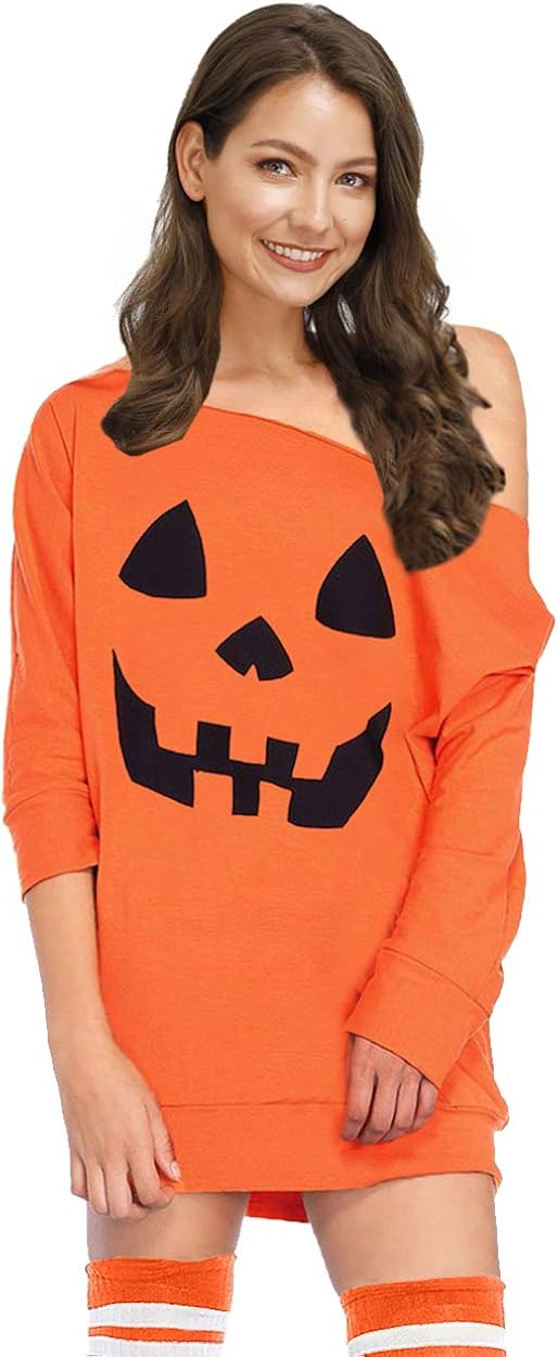 For G and PL Women's Halloween Off Shoulder 3/4 Sleeve Tops at  Women’s Clothing store