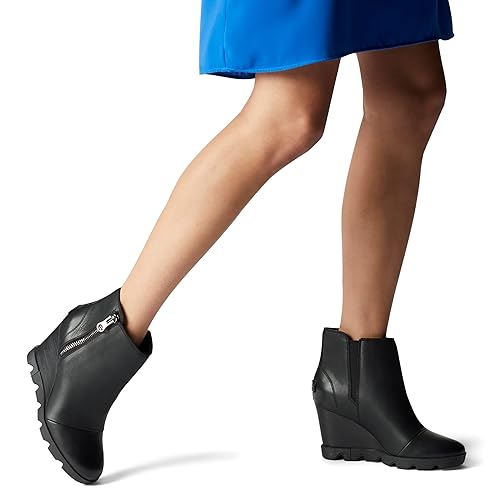Sorel Women's Joan Uptown Zip Bootie — Black, Sea Salt