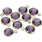 MECCANIXITY Crystal Birthstone Charm, Pendants Drop Bead, for Jewelry Making, Necklaces, Bracelets