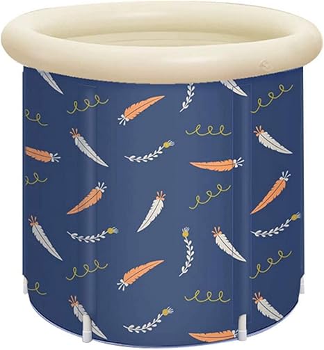 ETDWA Bañera Plegable de tamaño Completo Bañera portátil de Estilo Simple japonés Bañera para Adultos Impermeable Bañera aislada Bañera de remojo Bañera Inflable Material de Nailon Bañera par