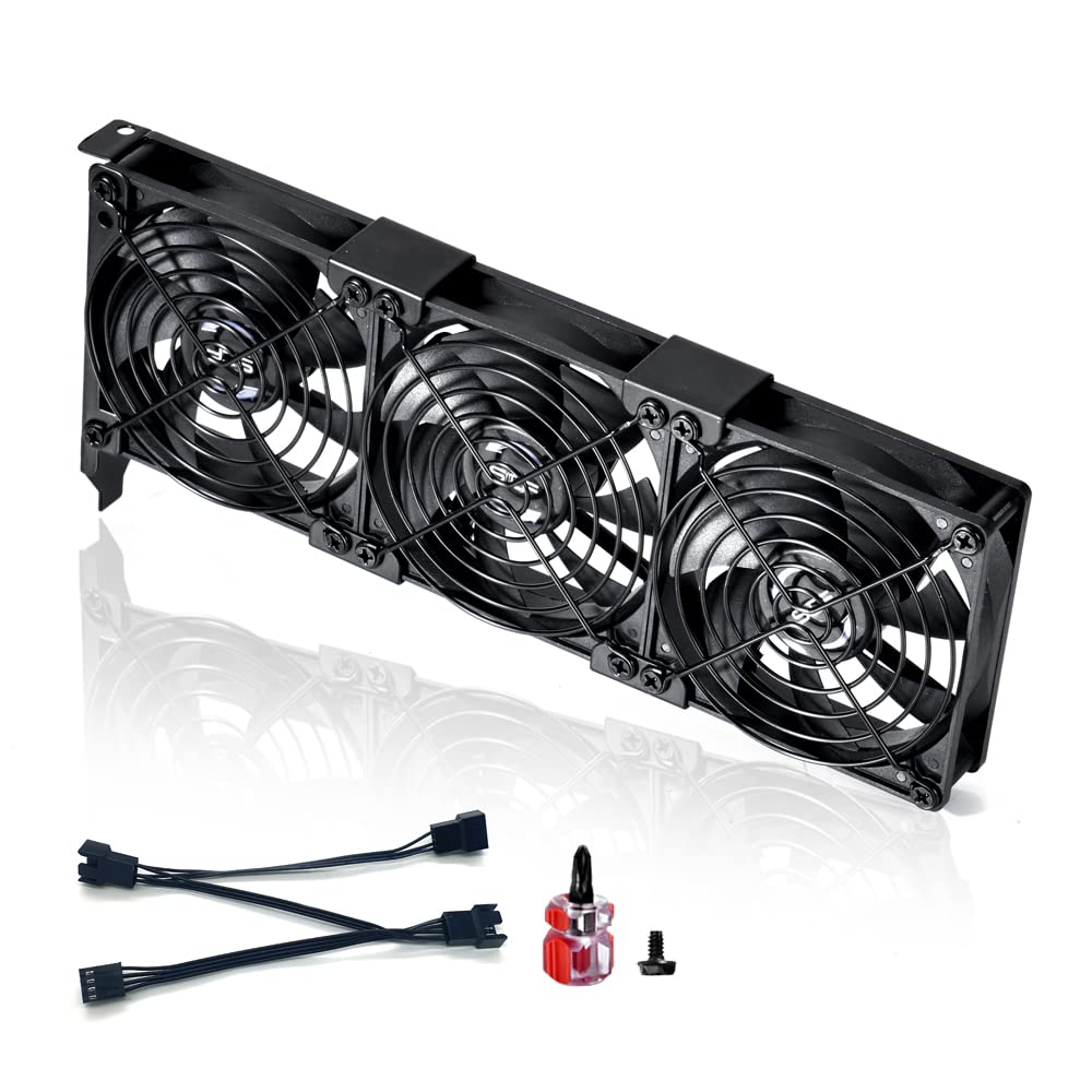 Photo 1 of ?SCCCF Graphics Card Cooler with Dual 90mm & 92mm PWM Fans - PCI Slot Mountable VGA/GPU Cooling System, High Airflow Quiet Cooling