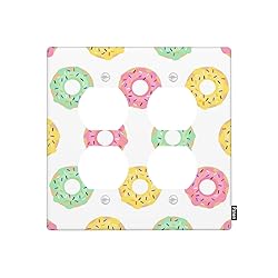 Pznen 2 Duplex Outlet Plates, Donut Snack Sweet