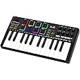 MIDI Keyboard Controllers: 25-Key USB MIDI Keyboard with Backlit Drum Pads, Knobs, Computer Recording MIDI Controllers- Beat Maker Machine, MIDI Keyboard