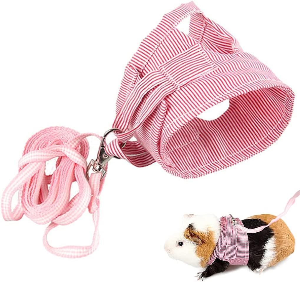 Mouse Mice Accessories Supplies Pink Small Animal Harness Adjustable Lightweight Soft Portable