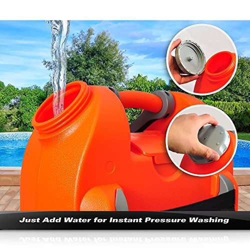 Pure Clean PCRWASHBAT29 portable spray washer W/Flash Light Off Grid