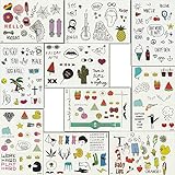 Foxjoy Temporary Tattoos, 200 Designs, 10 Sheets, 6x4 inches (Rapper)
