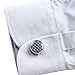 H&H HJ Men's Jewelry Round Button Cover Substitute to Traditional Cuff Links