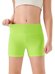 Haloumoning Girls Athletic Shorts Kids High Waisted