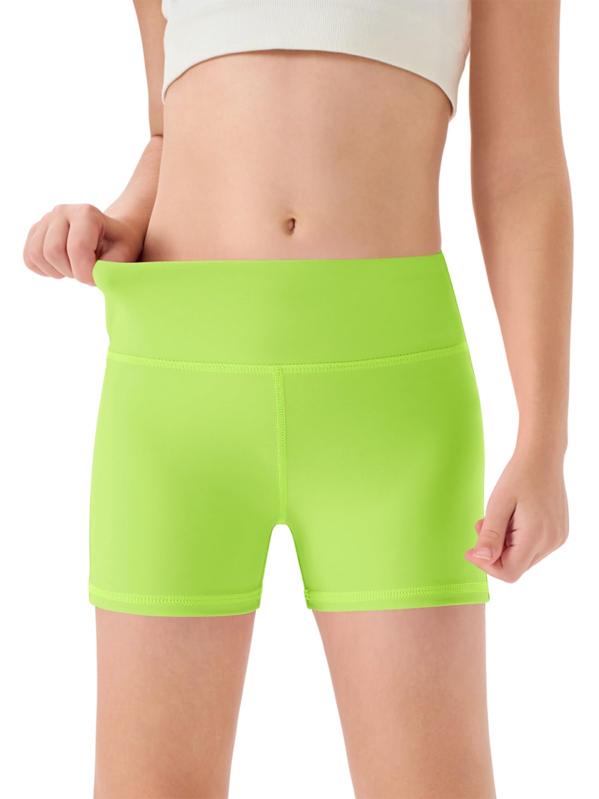 Haloumoning Girls Athletic Shorts Kids High Waisted