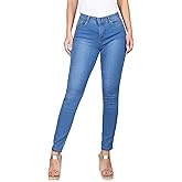 2LUV Women's 5 Pocket Stretch Skinny Jeans True Light Denim 17