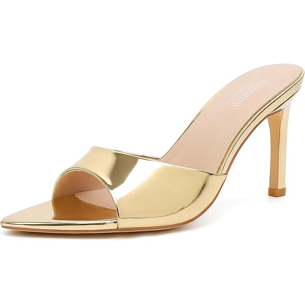 WAYDERNS Women's Chunky Heel Sandals - 2.5 Inch Block Heel Open Toe Slip On