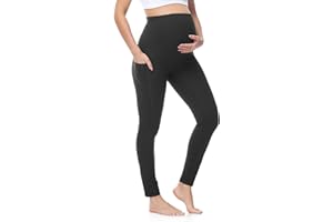 HOFISH Maternity Leggings Over The Belly High Waist Yoga Pants Comfy Workout Pregnancy Leggings Tights