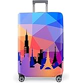 Pink Dino Suitcase Luggage Cover, Thick Suitcase Cover for Carry on Luggage Protector Fits 18-30 Inch Case