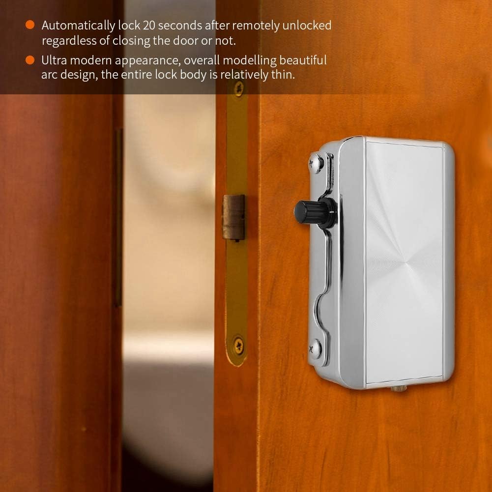 Remote Control Door Lock Kit, Smart Wireless Anti-Theft Home Security Keyless Entry Deadbolt Access Control System - Image 4
