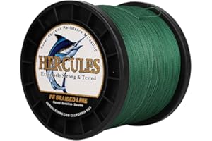 HERCULES Cost-Effective Super Cast 8 Strands Braided Fishing Line 10LB to 300LB Test for Salt-Water,109/328/547/1094 Yards(100M/300M/500M/1000M),Diam.#0.12MM-1.2MM,Hi-Grade Performance,Variety Colors