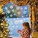 Decora 48 PCS Christmas Snowflake Window Stickers for Glass, Window Decals Decorations for Indoor Office Holiday Winter Wonderland Frozen Party Christmas Window Clings Display