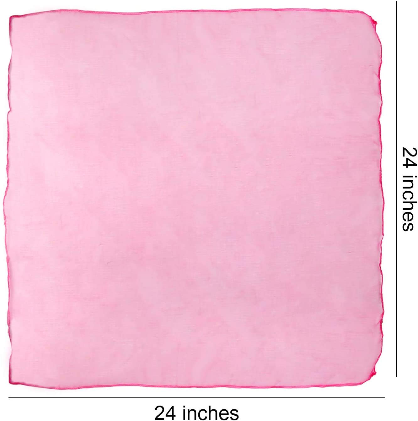 Square Dance Scarves, 24 Pcs Juggling Scarf Props Magic Trick Silk Scarves Music Movement Scarf 12 Colors 24 by 24 Inches