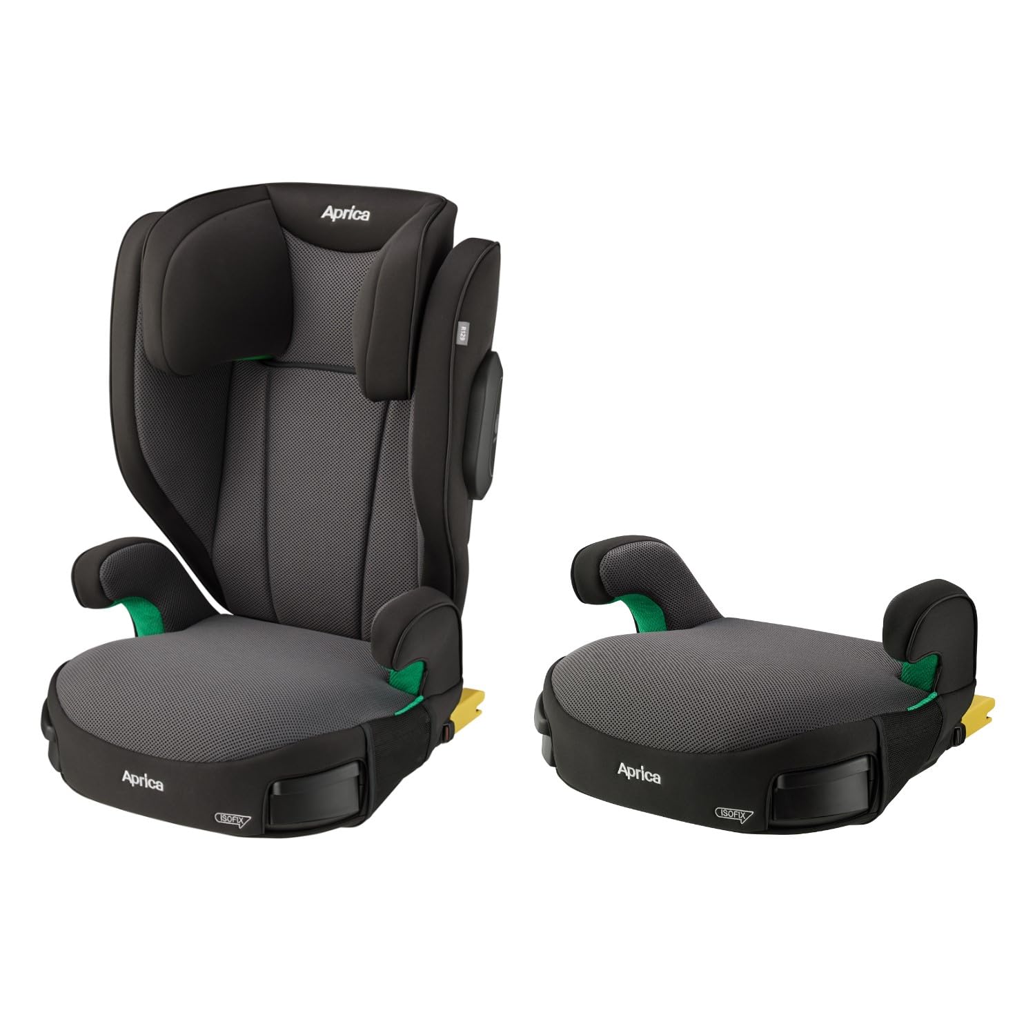 Aprica(アップリカ) ジュニアシート ブースターシート ISOFIX固定 ライドクルーISOFIX AB 3歳半頃～12歳頃まで R129適合 カップホルダー付 背もたれ取り外し可 (ブラック) 【2024年モデル】 2213767商品画像