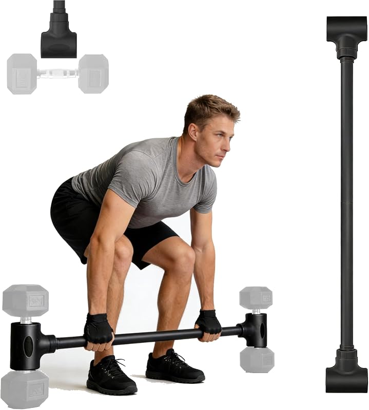 Gerader Hantelkonverter, 4,2 cm Bohrungsdurchmesser, 40 kg Gewichtskapazität pro Ende, Schwarz — Foto 1 von 8