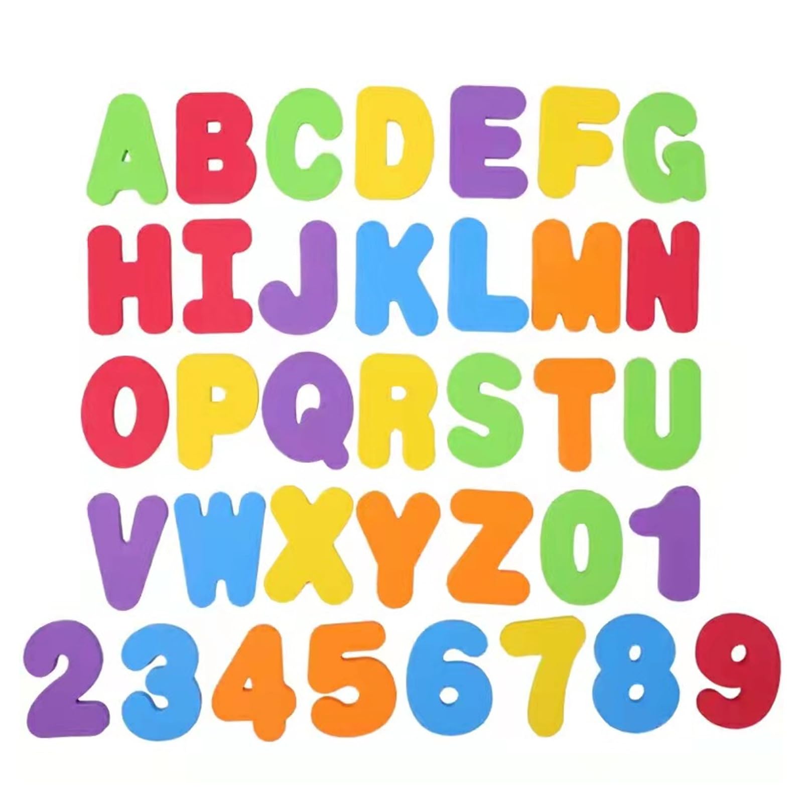 AYNKH 36 Pcs Foam Bath Letters and Numbers for Baby Learn, Removable Educational Bath Alphabet, Creative Soft Kids Foam Bath Toy (Floating Letters A-Z, Numbers 0-9)