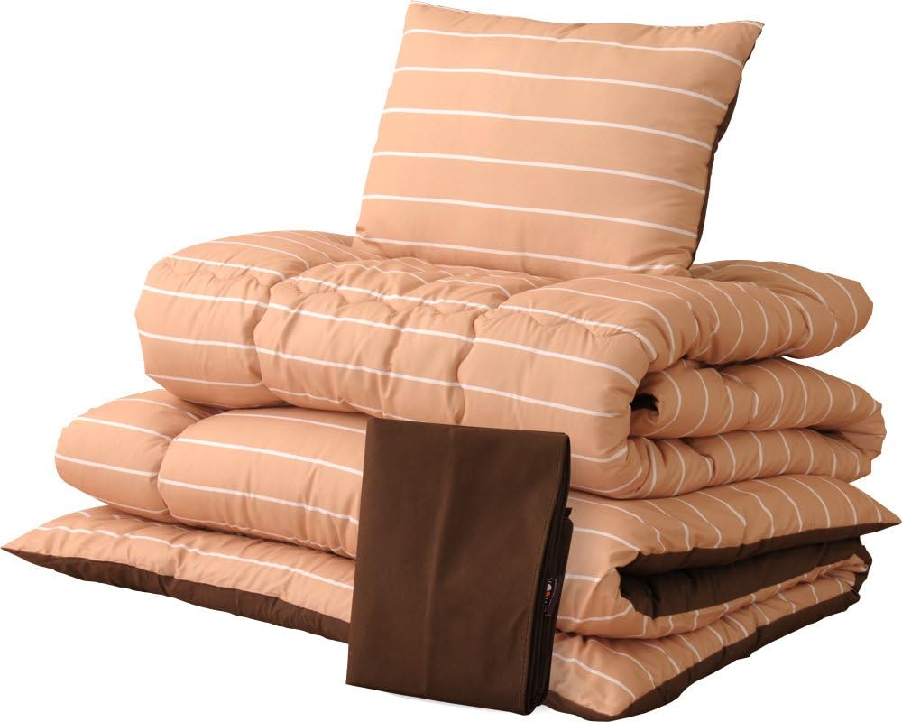 Emoor 4-Pieces Japanese Futon Set, Japanese Twin Size (Beige)