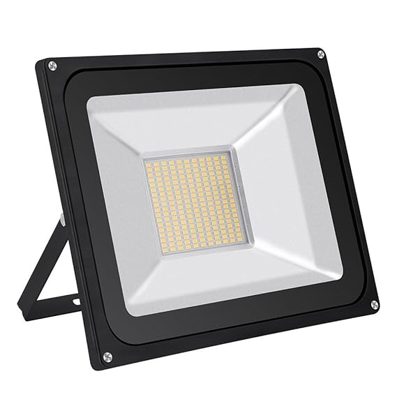 E-Ware 100W LED Flood Lights (Warm White, 11.14x9.13x2.20-inch)