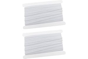 AMSGANK Elastic Bands for Sewing 1/4 Inch, 22 Yards Flat Elastic Bands Sewing Waistband Braided Elastique Cord Strap Stretch 