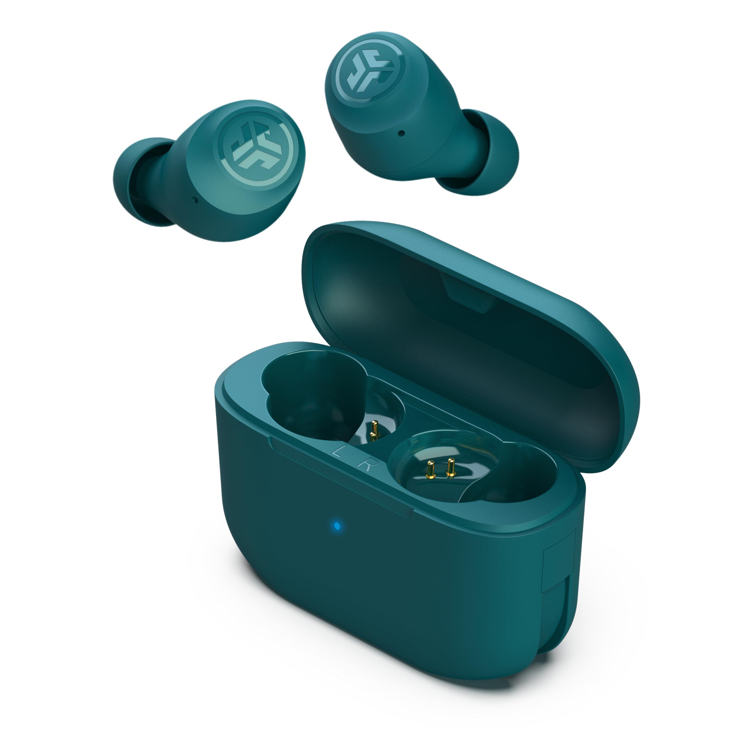 JLab Go Air Pop True Wireless Bluetooth Earbuds & Charging Case, Teal, Dual Connect, IPX4 Sweat Resistance, Bluetooth 5 Connection, 3 EQ Sound Settings Signature, Balanced, Bass Boost