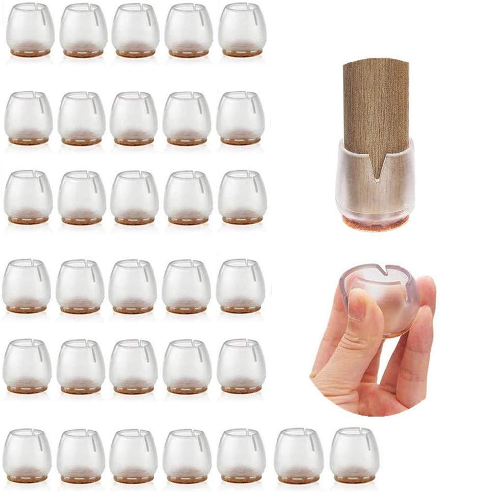 YGMXZL 32PCS Chair Table Leg Caps,Silicone Furniture Feet Padto Protect Wood Tile Floors and Furniture,Table Legs Covers Non Slip Anti-Scratches Fit for Round Leg (12-16mm)