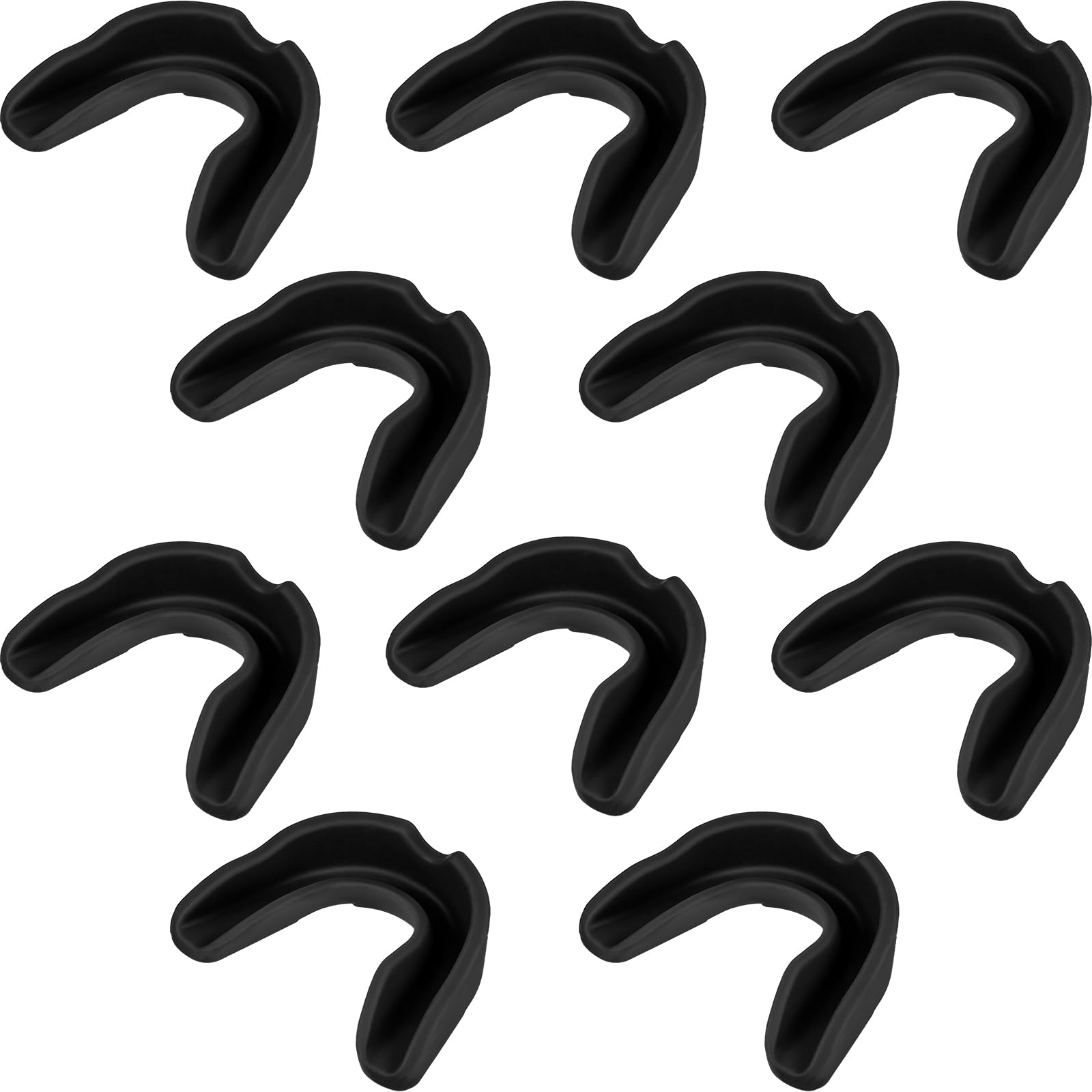 Photo 1 of BBTO 20 Pcs Football Mouthguards Bulk - Youth & Adult Mouth Guard No Boil Mouthpiece Adult Youth Braces Soft Mouth Guard for Lacrosse Basketball Hockey Wrestling(S,Black)